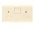 Electrical Switch socket  with 2 g switch 2 way 13 Amp Alfanar Model  ALF Size 7x14 Colour Beige